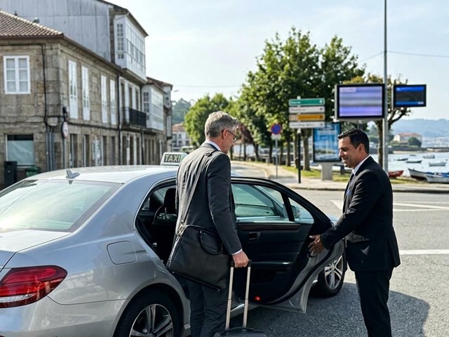 Taxi para traslados de empresa a aeropuertos desde Pontedeume